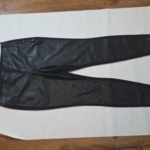 WHBM The Legging Black Vegan Leather Pants Chic Glam Party Women's Size 10
